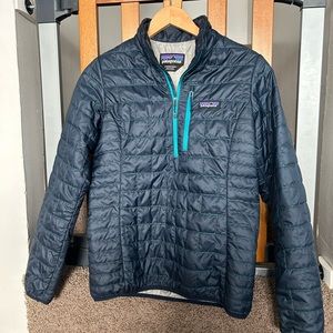 Patagonia Nano Puff Quilted Pullover 1/4 Zip Size Small